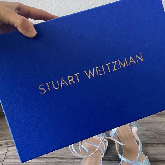 Stuart weitzman periwinkle sandal heels 7 NWT - Picture 8 of 8
